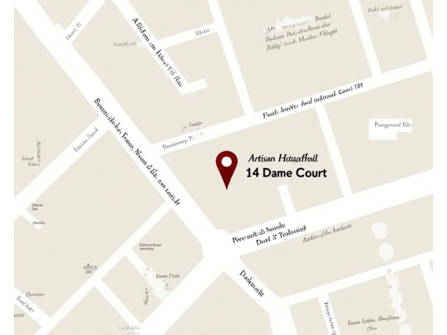 Map showing Artisan Hearth location at 14 Dame Court, Dublin