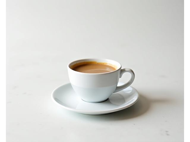An Americano coffee in a clean white cup